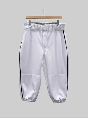 Easton White Baseball Knicker Pant Black Piping Adult Large Performance Athletic